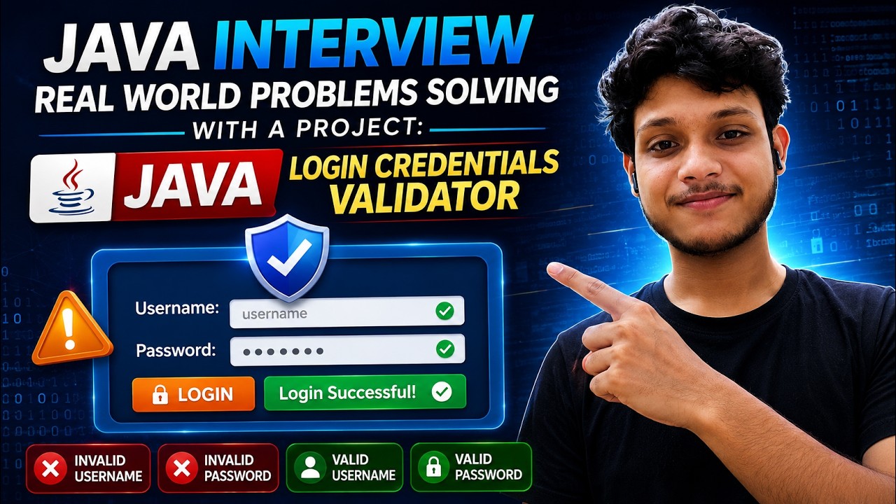 Java Interview Skills Mega Project | Login Validator | मेगा प्रोजेक्ट ...