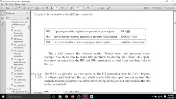 PROGRAM STATUS REGISTER INSTRUCTIONS IN ARM