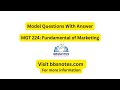 BBS 3rd Year Marketing Model Questions With Answers PDF