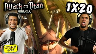 WHO IS INSIDE!?!? | ATTACK ON TITAN 1x20 REACTION! | *New Anime Fans*