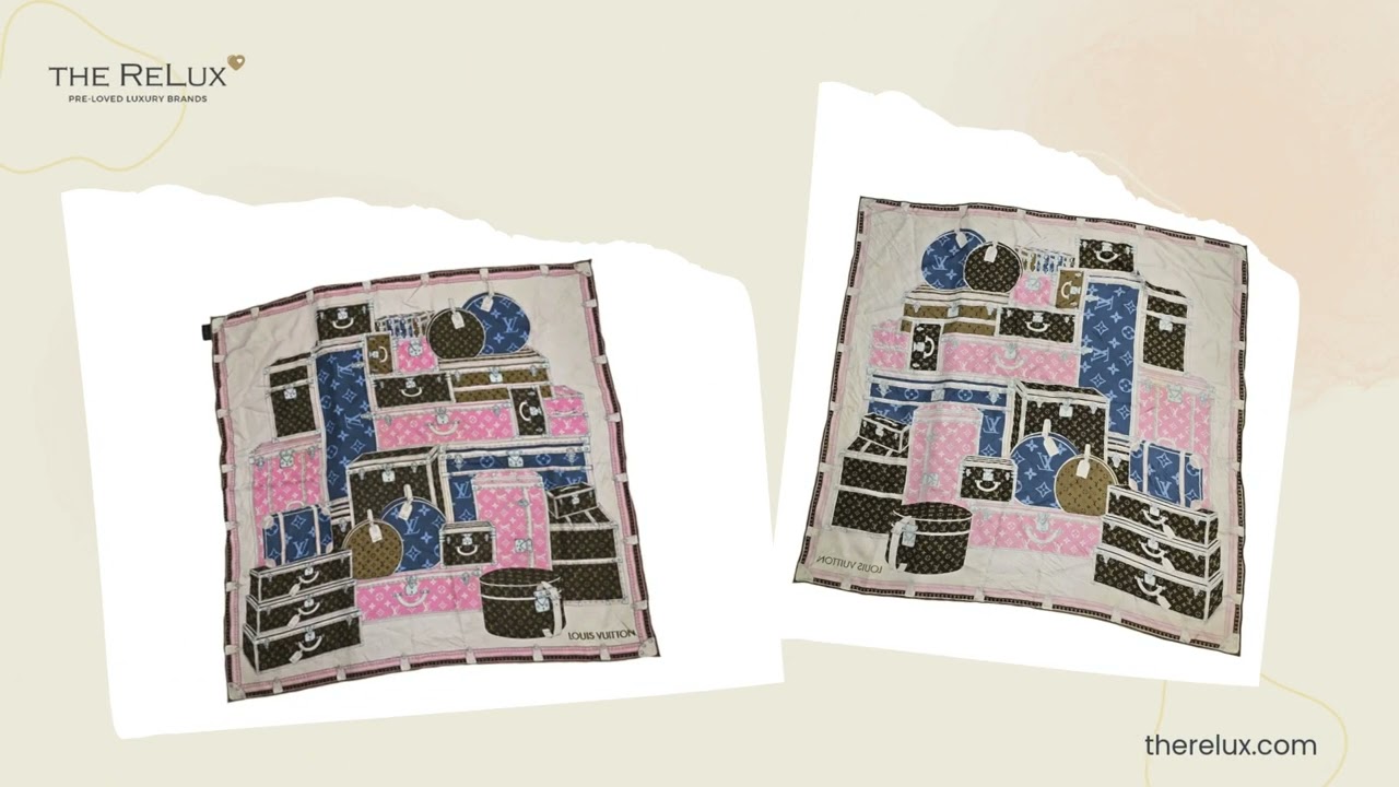 Louis Vuitton Silk Monogram Let’s Go Silk Square Scarf | The Relux