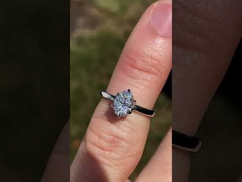 6-Prong Oval Petal Inspired Lab Grown Diamond Solitaire Ring ring video