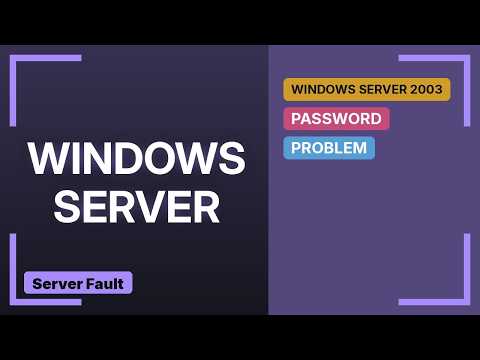 Administrator Password lost for a Win 2003 Server machine (6 Solutions!!)