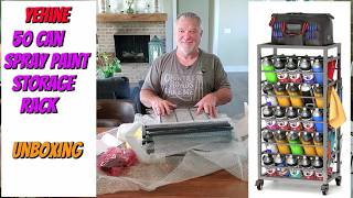 Yehine 50 Can Spray Paint Storage Rack - Unboxing