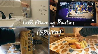 FALL MORNING ROUTINE 2024 | GRWM | SKIN CARE | COFFEE | 🍳 🎮 ☕️