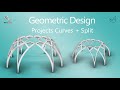 Geometric Design in Rhino 3D - Project Curve + Split