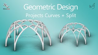 Geometric Design in Rhino 3D - Project Curve + Split