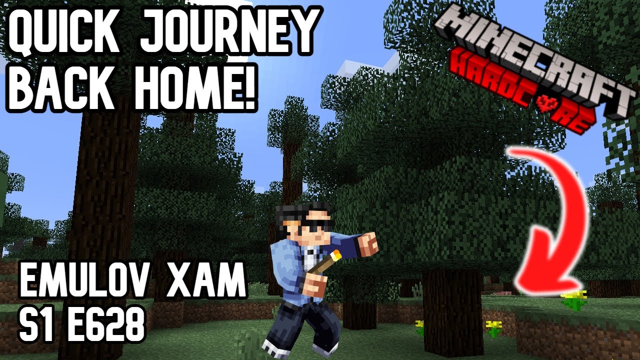 Quick journey back home! Minecraft Hardcore Let's play S1 E628 YouTube