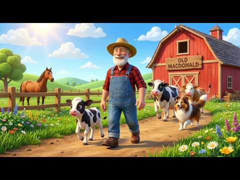 Old MacDonald Had a Farm Morning Routine! 🐄🐕 3D Cartoon for Kids | Animal Song | Animal Sound