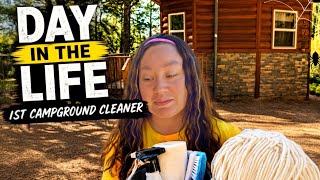 Vanlife campground cleaner l #norent #vanlife #dayinthelife 
