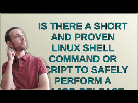 Is there a short and proven linux shell command or script to safely perform a major-release upgra...