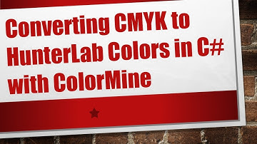 Converting CMYK to HunterLab Colors in C# with ColorMine