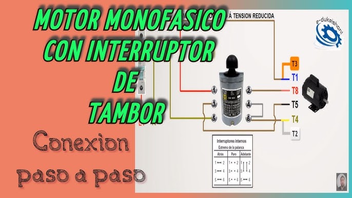 Interruptor reversible de 3 posiciones, avance /paro/retroceso