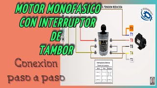INVERSION GIRO DE MOTOR MONOFASICO CON INTERRUPTOR DE TAMBOR