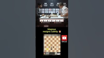 Magnus resigns calmly | #chess #magnuscarlsen #norwaychess #chessclips #chesscom