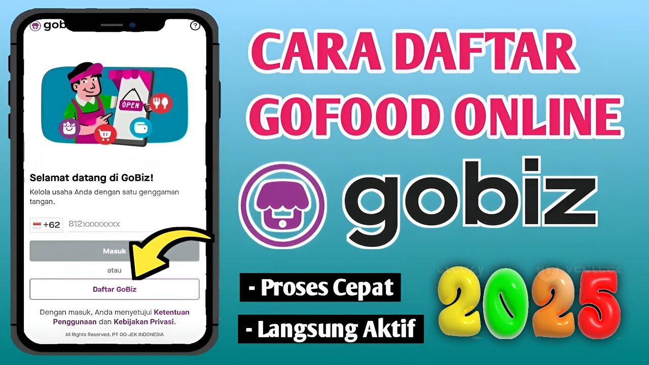 CARA DAFTAR GOFOOD | CARA DAFTAR GOBIZ 2025 | TANPA RIBET | CUMA HP
