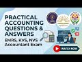 Solved Accounting Questions for Accountant Post (EMRS/KVS/NVS)