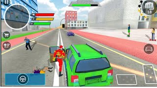 police robot rope hero game 3d video |  game 3d gameplay | police robot rope hero game 3d android screenshot 2