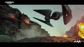UNREAL 5 test Tie Fighter landing