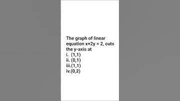 Why the Y-Axis Intercept Matters ?Where does the line x + 2y = 2 cut the y-axis?