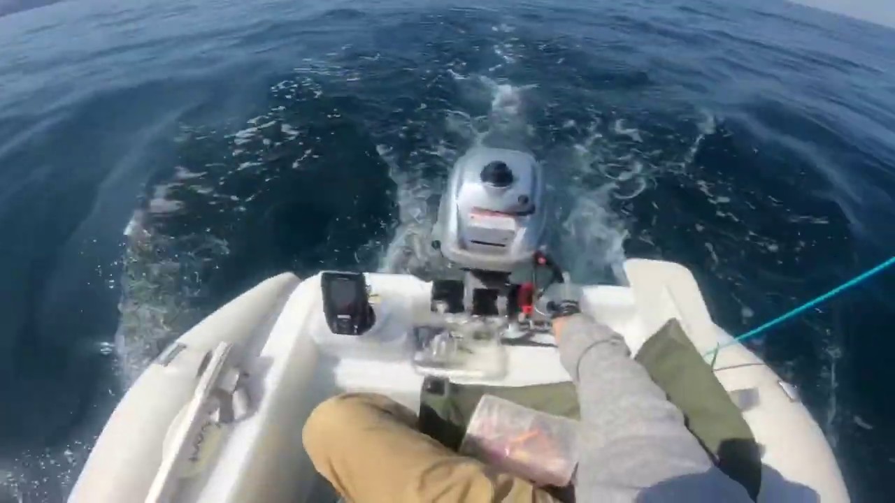山陰 2馬力ミニボート進水式 魚は撃沈 MARIN piiyo familiar200P1 