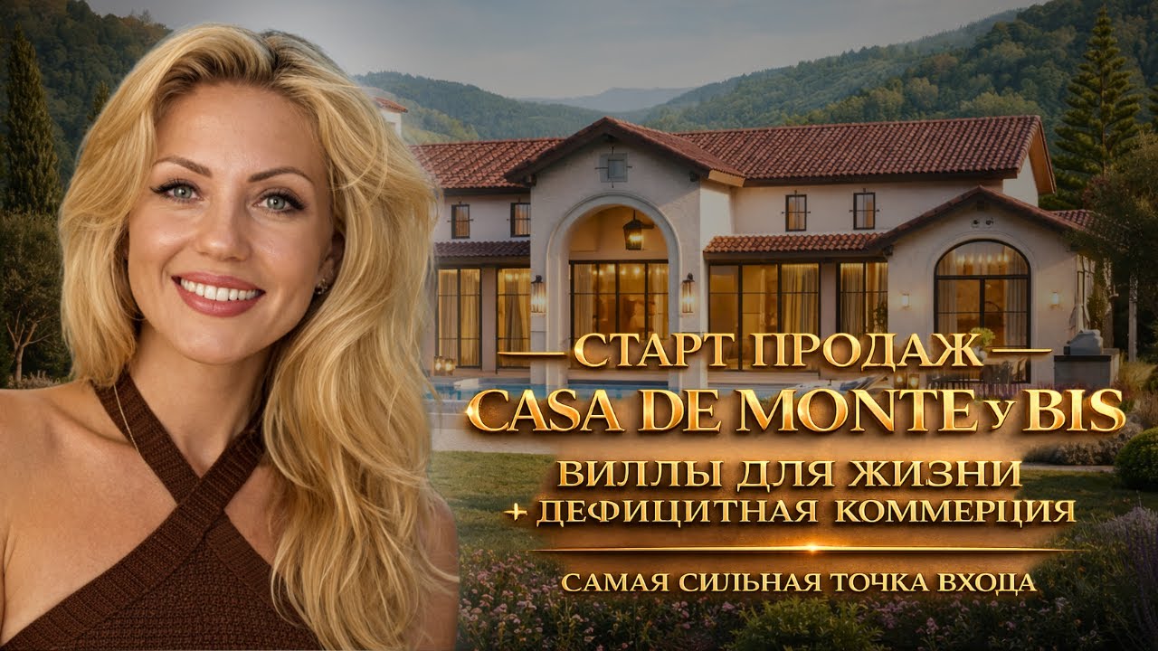 СТАРТ ПРОДАЖ — CASA DE MONTE У BIS. ВИЛЛЫ ДЛЯ ЖИЗНИ + ДЕФИЦИТНАЯ. КОММЕРЦИЯСАМАЯ СИЛЬНАЯ ТОЧКА ВХОДА