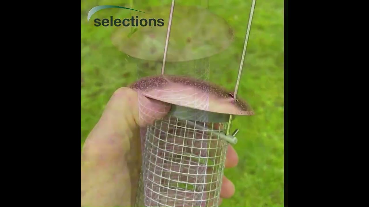 Large Copper Style Hanging Bird Nut Feeder 