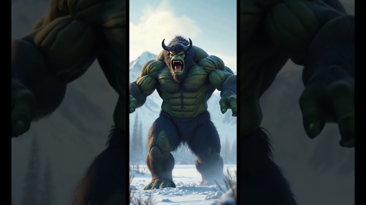 Incredible Hulk Vs American Bison Hybrid