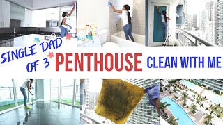 PENTHOUSE CLEAN WITH ME + TOUR / CLEANING MOTIVATION / SINGLE DAD / SATISFYING SPEED CLEANING /SAHM screenshot 3
