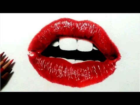 色鉛筆で口を描いてみた 描き方 口紅 How To Draw Realistic Lips Youtube