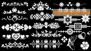 Stylish shapes & png free RAR file for glass font name editing