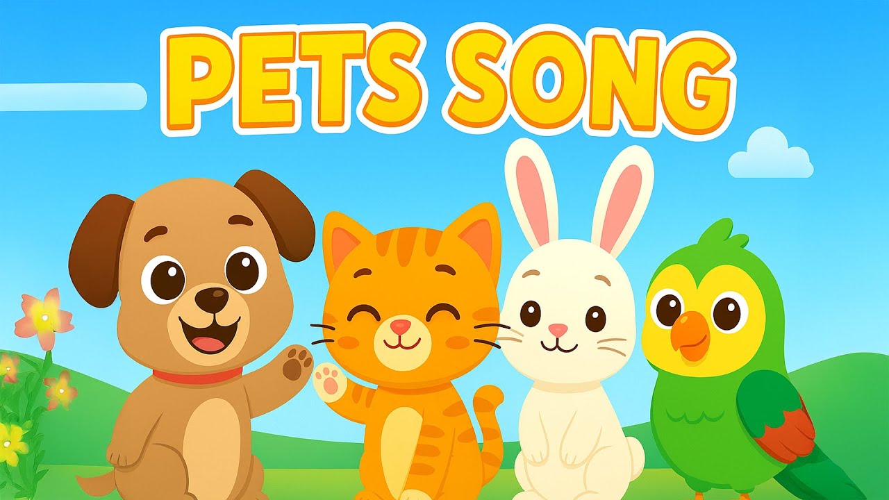 Cute Pets Songs 🐕🐈 | Animal Sounds for Toddlers (24 Min Loop)