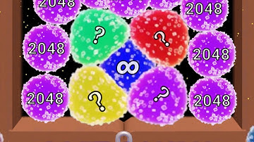 Satisfying Mobile Game / 2048 Marmalade - melty bubbles gameplay All Max Level part 1