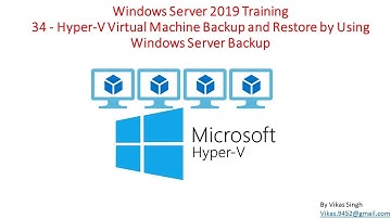 Windows Server 2019 Training 34 - How to Backup and Restore Hyper-V Virtual Machine