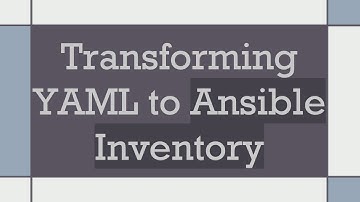 Transforming YAML to Ansible Inventory