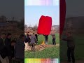 Satisfying Sky Lantern Making: Team Heats Red Cloth to Perfect Shape! 🔥🪁