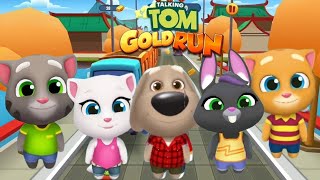 Talking Tom All Characters Funny Fails & Falls | Talking Tom Gold Run Gameplay  screenshot 2