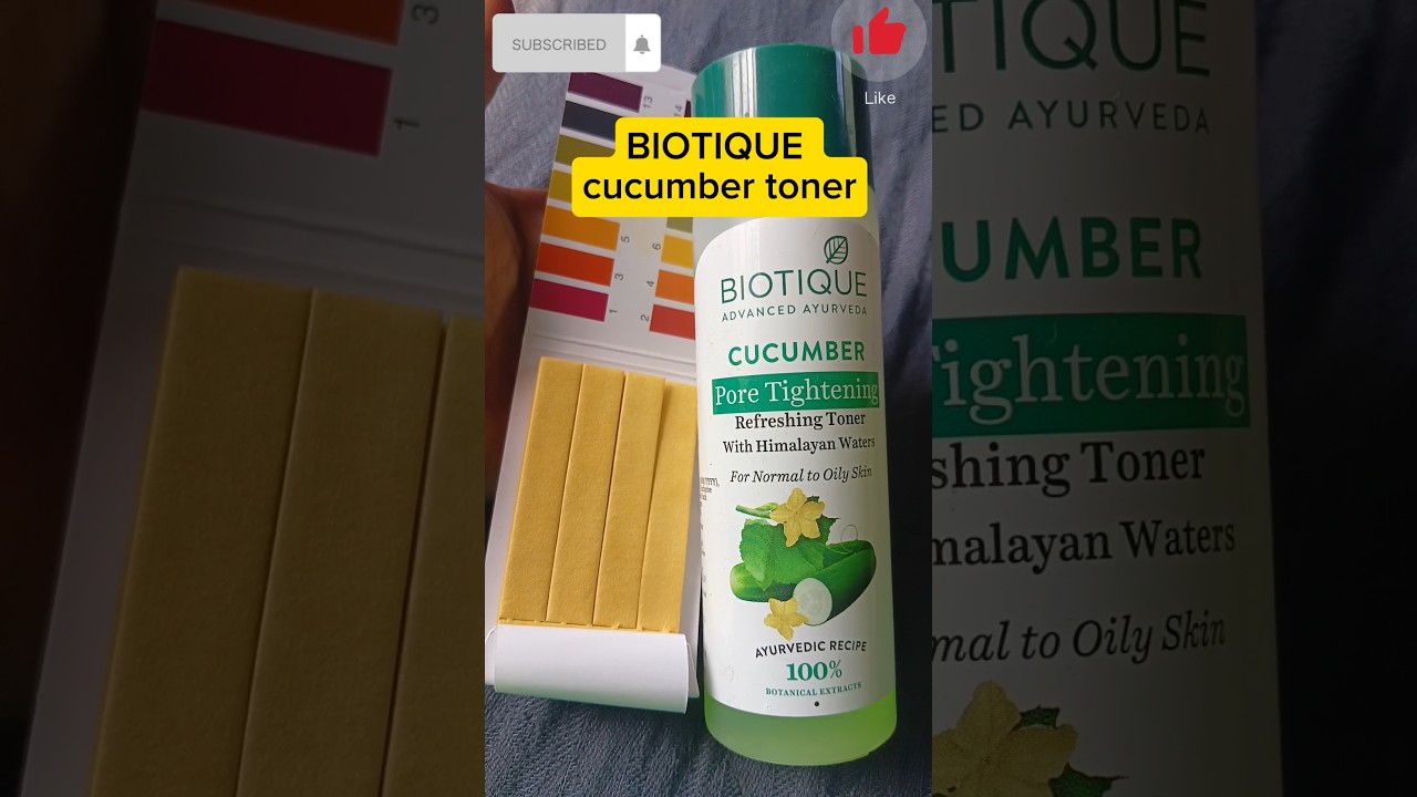 BIOTIQUE cucumber 🥒 toner pH testing 