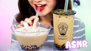 Giant TIGER SUGAR Bubble Tea Mukbang *ASMR Slurping Drinking Sounds | D-ASMR