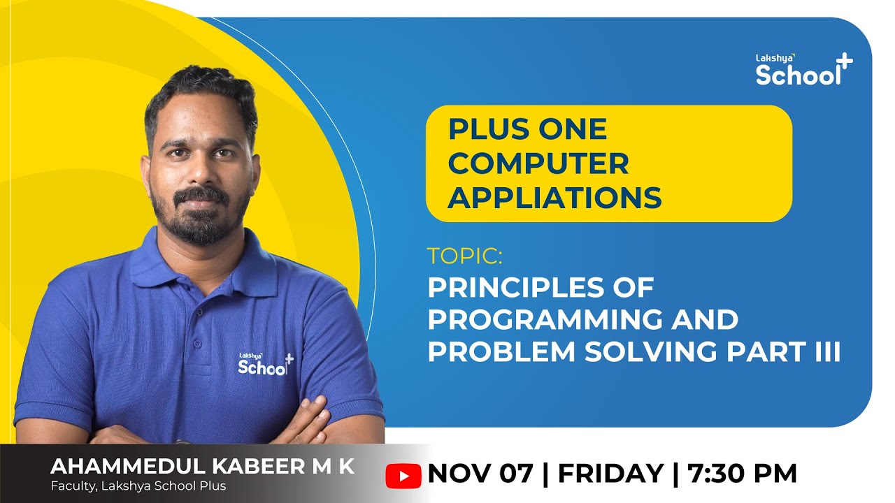 +1 Computer Application |Principles of Programming and Problem Solving ...