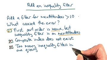Exploring Query Restrictions - Developing Scalable Apps with Java