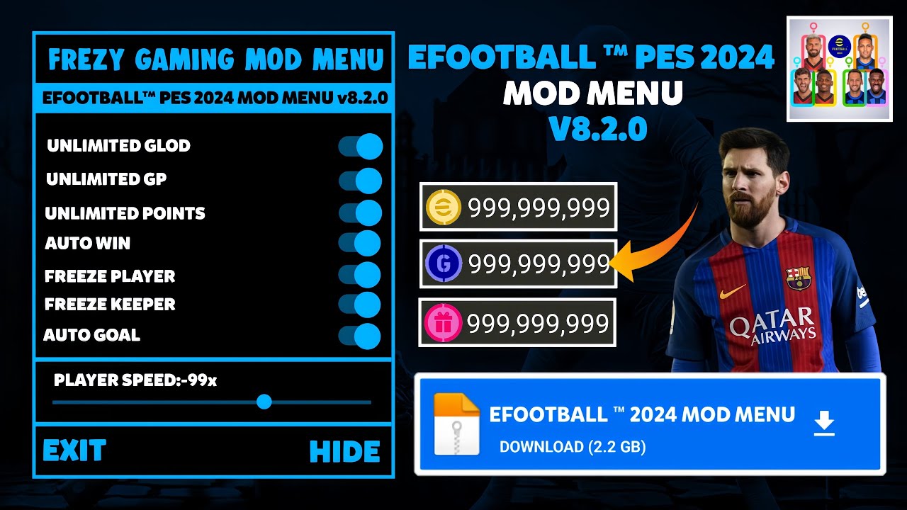 eFootball PES 2024 MOD APK v8.2.0 Gameplay (Unlimited Coins and Gp