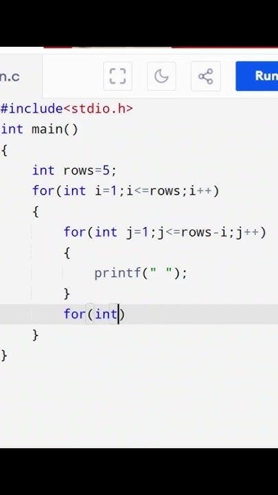 "Print Center-Aligned Binary Pyramid Pattern in C" - YouTube
