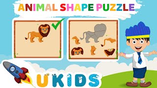 Educational Tool for Toddlers | Animal Shape Puzzle | Shape Puzzles for Toddlers | U-Kids
