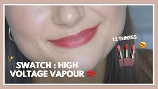 Swatch Les 12 Teintes Du Rouge À Lèvres Naturel High Voltage Vapour Beauty