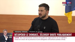 Récupérer le Donbass, Zelensky doute publiquement