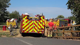 15 fire engines respond to large grass fire in North London during hot weather