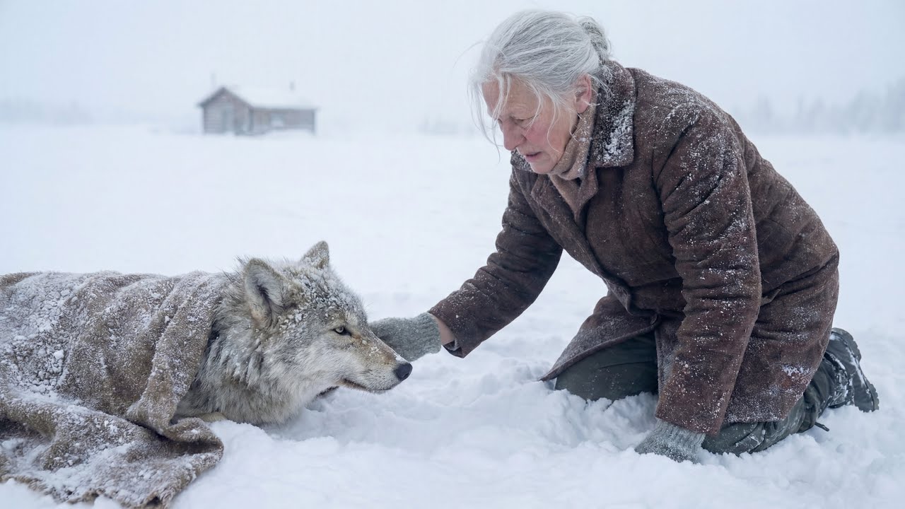Eine alte Frau riskierte ihr Leben für einen Wolf bei  60°C… Was danach geschah, schockierte alle
