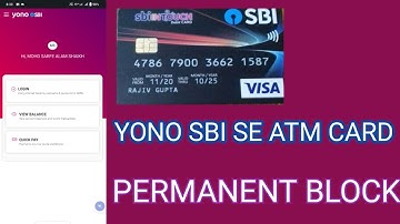 yono sbi se ATM card block kaise kare | to block sbi atm from yono app | sbi atm...