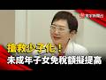 搶救少子化！未成年子女免稅額擬增50% 最快明年報稅適用｜#寰宇新聞 @globalnewstw